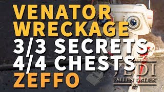 Venator Wreckage Chests and Secrets All Locations Zeffo Star Wars Jedi Fallen Order [upl. by Nolubez]