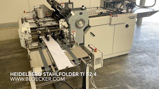 Heidelberg Stahlfolder TI 52 4 year 2007 [upl. by Honeyman]