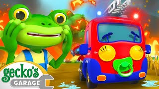 Baby Trucks Heroic Firefighting A Gecko Adventure  Geckos Garage  Cartoons For Kids [upl. by Serafina]