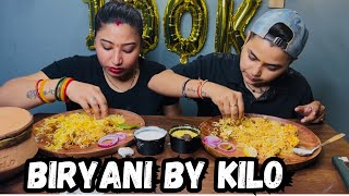 Eating Hyderabadi Veg amp Paneer Dum Biryani By Kilo  ​⁠YashalsMukbang [upl. by Devine]