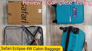 Safari Eclipse Cabin 55CM Trolley Bag Review and Complete Testing [upl. by Nyrehtac]