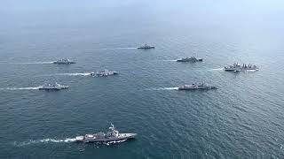 MALABAR Exercise 2024India US Australia and Japan Navies conclude exercises off the coast of Visha [upl. by Aitercul531]