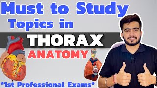 Must to Study Topics in Thorax Anatomy  1st Year Professional Exams [upl. by Areit]