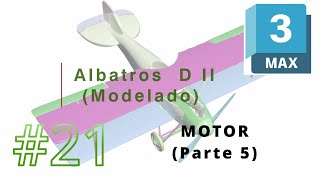 Albatros D II  Modelado  21 Motor Parte 5 [upl. by Sluiter178]