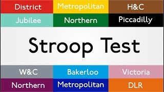 London Underground Stroop Test [upl. by Durrej]