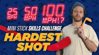 NHL Mini Stick Hardest Shot Competition  2024 AllStar Weekend [upl. by Neerihs]