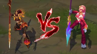 La Ilusion Nidalee VS Kittalee Nidalee Skin Comparison [upl. by Tove]