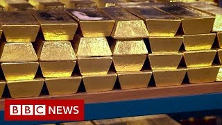 Rare look inside Bank of Englands gold vaults  BBC News [upl. by Ahsiki]