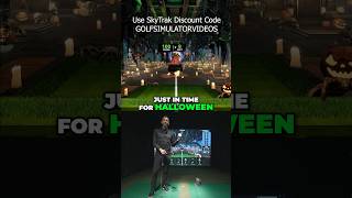 Skytrak Golf Simulator Update ⛳️ New Halloween 🎃👻 Range golf shorts golfswing golfsimulator [upl. by Alracal]