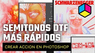 ⚡ Semitonos DTF más rápidos  Acción en Photoshop [upl. by Frieder892]