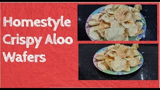 Sun Dried Potato Chips  Homestyle Crispy Aloo Wafers   Bataka ni Katri  ફરાળી કાતરી [upl. by Luhar]