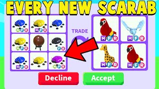 Trading EVERY NEW SCARAB PET in Adopt Me [upl. by Odlaw]