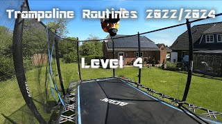 Trampoline Routines USA 20222024  Level 4  Freestyle  DE [upl. by Terrej]