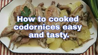 SPICEFUL COOKINGHOW TO COOK TASTY CODORNICES WITH POTATOES CODORNICES RECIPE SPANISH STYLE [upl. by Anaira]