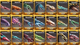 ALL MAX LEVEL 40 AQUATICS  Jurassic Park Builder [upl. by Evette]