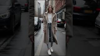 Oversized Mink Coat with Distressed Skinny Jeans stylingbook fashionshow winter coat [upl. by Atyekram204]