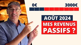 Revenus PASSIFS  mes VRAIS rentes en août 2024 [upl. by Millburn]