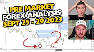 EURUSD amp 9 Other Forex Pairs  PREMARKET SMC Analysis Week of 25th Sept 2023 [upl. by Herzog820]