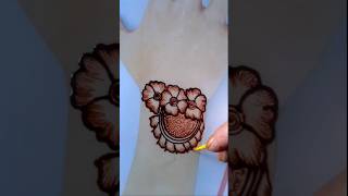 Flower mehndi design mehndi shortsyoutubeshortsart hennatrendingcentury Arts and designs [upl. by Seyer132]