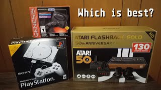 Mini Console Breakdown 2 Playstation Genesis 2 Atari Flashback 50th Anniversary [upl. by Odlanor]