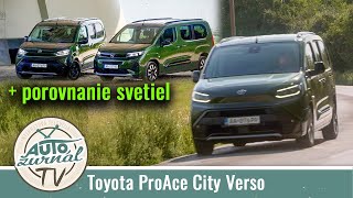 Toyota ProAce City Verso Long 15 D4D facelift TEST 2024  porovnanie svetiel s Opel Combo [upl. by Florio]