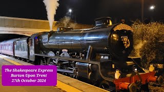 The Shakespeare Express 27 October 2024 coming through Burton upon Trent hauled by the Bahamas [upl. by Charbonneau480]