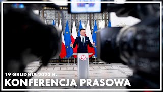 Konferencja prasowa marszałka Sejmu Szymona Hołowni [upl. by Enilaf647]