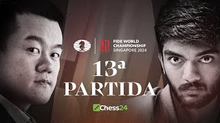 13ª Partida CAMPEONATO DEL MUNDO de la FIDE  Ding Liren vs Gukesh Dommaraju [upl. by Ignaz]