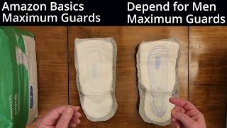 Lets Compare Amazon Basics Mens Guards VS Depend Guards [upl. by Adnilav]