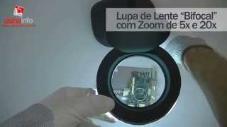 Lupa para bancada com lente bifocal de 5x e 20x  Yaxun 139 [upl. by Aviva851]