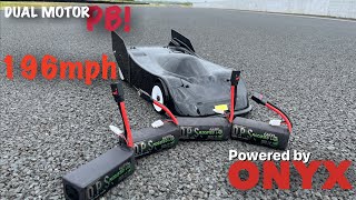 Arrma TP Dual motor RC car 196mph unedited run [upl. by Moffit960]