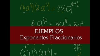 Exponentes Fraccionarios  Ejemplos [upl. by Unni]