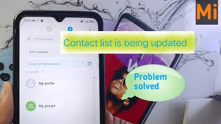 Contact list is being updated problem solution Redmi [upl. by Tennaj]