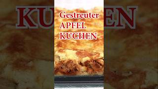 Gestreuter APFELKUCHEN  schnell gemacht und köstlich shorts [upl. by Enar547]