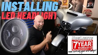 INSTALLING LED headlight  HARLEYDAVIDSON Street Glide Special HOG LIGHTS 7 inch LED [upl. by Simonetta]