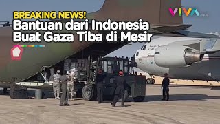 DETIKDETIK 2 Hercules TNI Bawa Bantuan untuk Gaza Tiba di Mesir [upl. by Gus187]