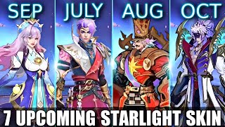 7 UPCOMING STARLIGHT SKINS IN MOBILE LEGENDS  MLBB NEW STARLIGHT [upl. by Aelem]