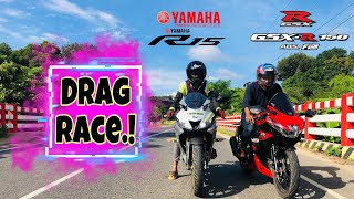 Yamaha R15 V3 vs Suzuki Gsx r150 Drag Race 💥 Top 2 Bikes of Bangladesh [upl. by Eurd]