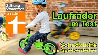 Test Laufräder für Kinder Schadstoffe in vielen Kinderlaufrädern  auch in Puky [upl. by Ardnuhsal]