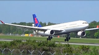 Onur Air A330 landing at Hamburg Airport  TCOCB [upl. by Foscalina]