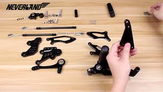 Installation guide For Neverland Motorcycle Rearsets [upl. by Eerak]