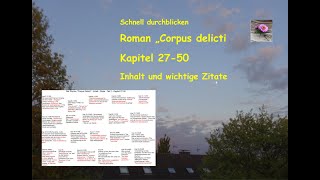 „Corpus delicti“ Überblick – Kap 2750  Schaubild über Inhalt und Zitate [upl. by Anaujat192]