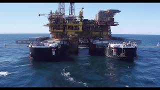 Allseas  Pioneering Spirit removing Brent Delta topsides [upl. by Tevis783]