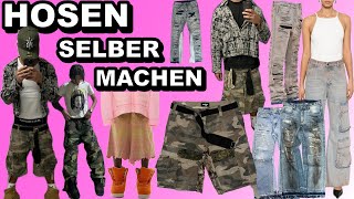 😱SELFMADE🛍 FLARED BAGGY amp CARGO JEANS😱 SO KÖNNT IHR JEANS SELBER VERBESSERN [upl. by Ferren]