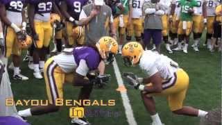 LSU Big Cat Drill March 8 2012 Raw Video [upl. by Atiluj72]