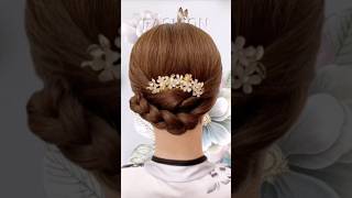 Simple and beautiful updo hairstyle updo hairstyle [upl. by Dewhurst]