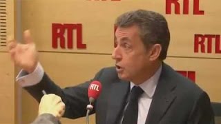 NSarkozy clash Hollande en direct sur RTL [upl. by Kared]