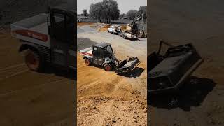 Rockaways doing earthwork on a construction site skidsteerattachments constructionequipment [upl. by Sioled]