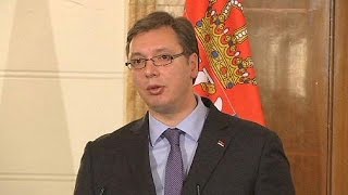 Aleksandar Vucic becomes first Serbian leader to visit Albania [upl. by Pomfrey]