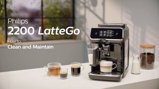 Philips Series 2200 LatteGo EP223140 Automatic Coffee Machine  How to Clean and Maintain [upl. by Goeger]